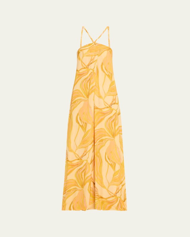 Amalfi Floral Halter Maxi Dress